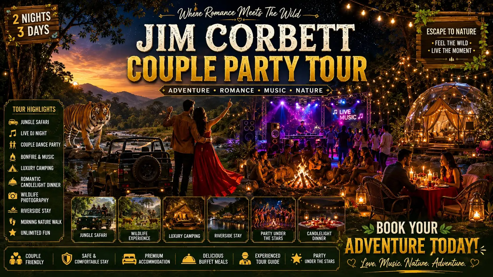 Jim corbett  Couple Party With Pool
